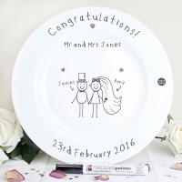 Personalised Purple Ronnie Wedding Message Plate Extra Image 2 Preview